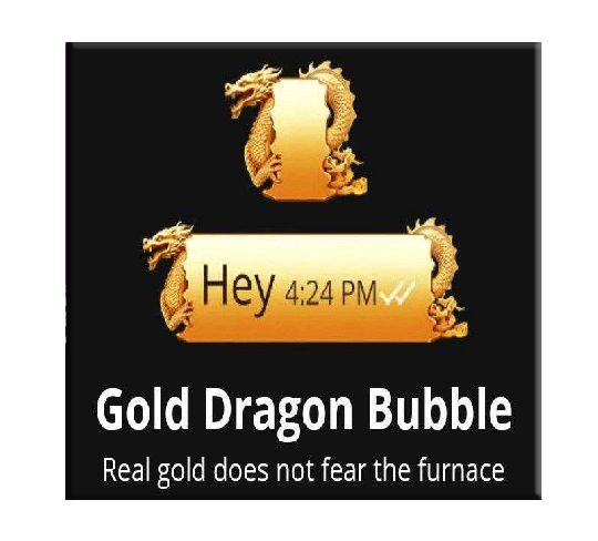 خرید آیتم تم چت Gold Dragon Bubble پلاتو